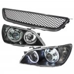 2003 Lexus IS300 Black Grille and Projector Headlights Halo LED