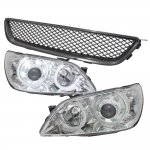 2003 Lexus IS300 Black Grille and Chrome Projector Headlights Halo LED