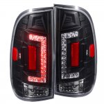 2003 Ford F150 LED Tail Lights Black