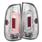 2003 Ford F550 Super Duty LED Tail Lights Chrome Clear