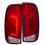 2005 Ford F450 Super Duty LED Tail Lights Red Clear