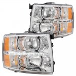 2010 Chevy Silverado Clear LED DRL Headlights