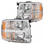 2014 Chevy Silverado 3500HD Clear LED DRL Headlights