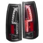 1989 Chevy 1500 Pickup Black Custom LED Tail Lights