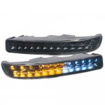 2000 GMC Sierra 2500 Black LED Bumper Lights DRL