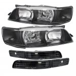 1998 Nissan Maxima Black JDM R34 Style Headlights Bumper Lights