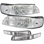 1998 Nissan Maxima Clear JDM R34 Style Headlights Bumper Lights