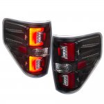 2010 Ford F150 Black LED Tail Lights Red Tube