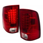 Dodge Ram 2500 2010-2018 LED Tail Lights Red Clear