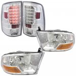 2012 Dodge Ram 2500 Chrome Headlights and LED Tail Lights