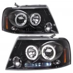 2007 Lincoln Mark LT Smoked Halo Projector Headlights with LED