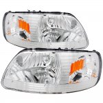 Ford F150 1997-2003 Chrome One Piece Headlights