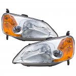 Honda Civic 2001-2003 Clear Euro Headlights