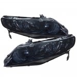 Honda Civic Sedan 2006-2011 Smoked Crystal Euro Headlights