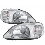 Honda Civic 1999-2000 Clear Crystal Euro Headlights