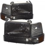 Ford Bronco 1992-1996 Smoked Headlights and Bumper Lights Set