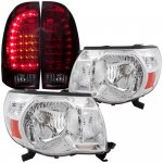 2007 Toyota Tacoma Clear Headlights and Tinted Custom LED Tail Lights