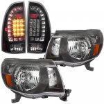 2009 Toyota Tacoma Black Headlights and Custom LED Tail Lights