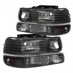 Chevy Silverado 1999-2002 Black Headlights and Bumper Lights