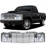 1993 Chevy 3500 Pickup Chrome Billet Grille and Headlight Conversion Kit