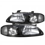 2000 Nissan Sentra Black Clear Headlights