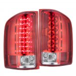 2012 Chevy Silverado LED Tail Lights Red Clear