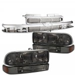 2004 Chevy Blazer Chrome Grille and Smoked Headlights Set