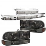 2001 Chevy S10 Chrome Grille and Smoked Headlights Set