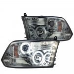 2011 Dodge Ram 2500 Smoked CCFL Halo Projector Headlights LED DRL