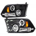 2015 Dodge Ram 2500 Black Halo Projector Headlights with LED DRL