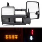 1991 Chevy 2500 Pickup Chrome Power Towing Mirrors Smoked LED Lights