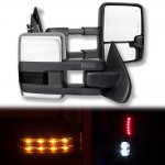 2017 GMC Sierra 3500HD Chrome Towing Mirrors Smoked LED Lights Power Heated