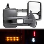 2014 Chevy Silverado Towing Mirrors Smoked LED Lights Power Heated