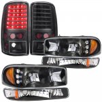 2004 GMC Yukon XL Black LED DRL Headlights Set and LED Tail Lights