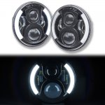 1984 Jeep Scrambler Black LED Projector Sealed Beam Headlights DRL