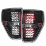 2010 Ford F150 LED Tail Lights Black Clear