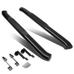 2002 Chevy Silverado 2500 Regular Cab Nerf Bars Curved Black 4 Inches Oval