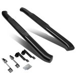 2001 GMC Sierra 2500 Regular Cab Nerf Bars Curved Black 4 Inches Oval