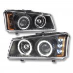 2003 Chevy Avalanche Black Dual Halo Projector Headlights with LED