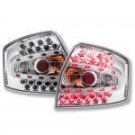 Audi A4 Sedan 2002-2005 Chrome LED Tail Lights