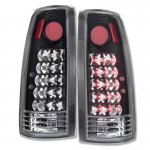 1999 Cadillac Escalade LED Tail Lights Black Chrome