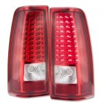 2004 Chevy Silverado 2500HD Red Clear LED Tail Lights