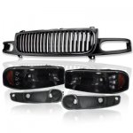 2005 GMC Yukon XL Denali Black Grille and Smoked Headlights LED DRL Bumper Lights