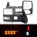 2019 Chevy Silverado 3500HD Chrome Towing Mirrors Clear LED Lights Power Heated