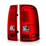 2007 GMC Sierra 2500HD Custom LED Tail Lights Red Clear