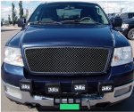 2005 Ford F150 Black Chrome Stainless Steel Wire Mesh Grille