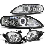 1995 Lexus SC400 Clear High Beam and Halo Projector Headlights Set