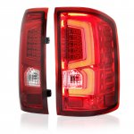 2016 GMC Sierra 2500HD Custom LED Tail Lights Red Clear