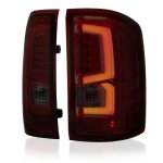 2016 GMC Sierra 2500HD Custom LED Tail Lights Tinted Red