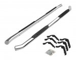 2011 GMC Sierra 3500HD Extended Cab Nerf Bars Curved Stainless Steel